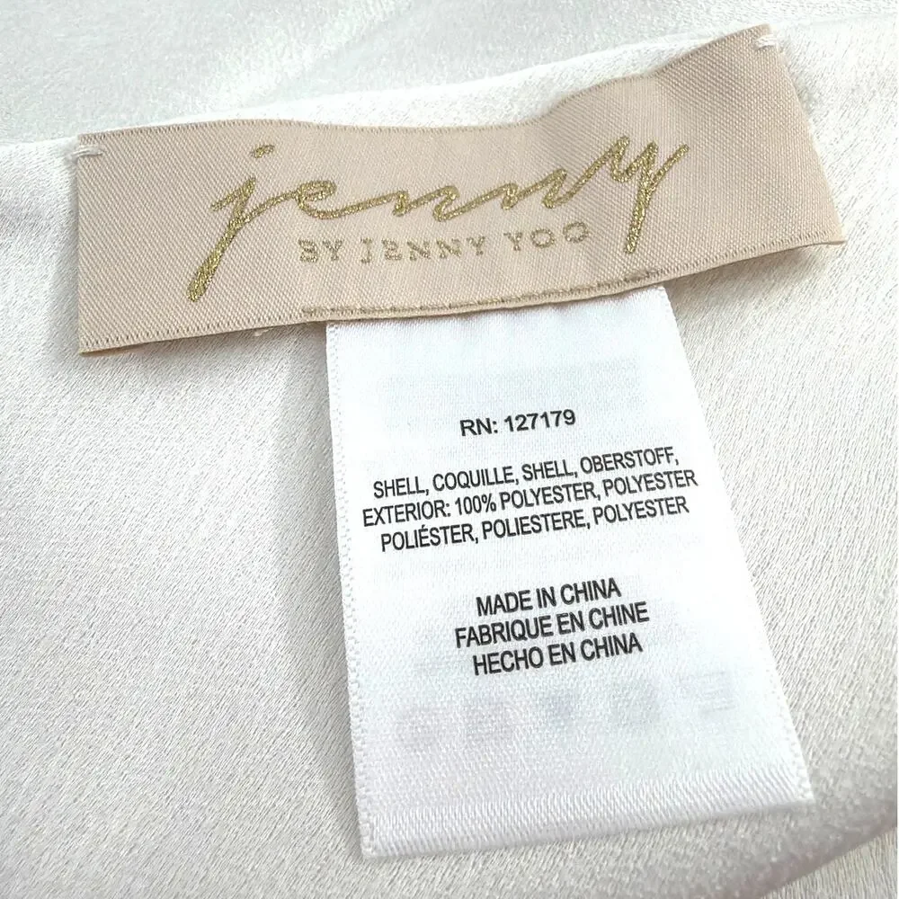 Jenny Yoo Ivory Satin Bridal Scarf One Size